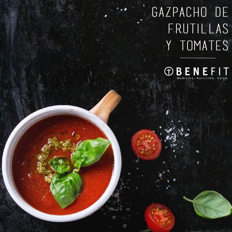 Gazpacho de frutillas y Tomate